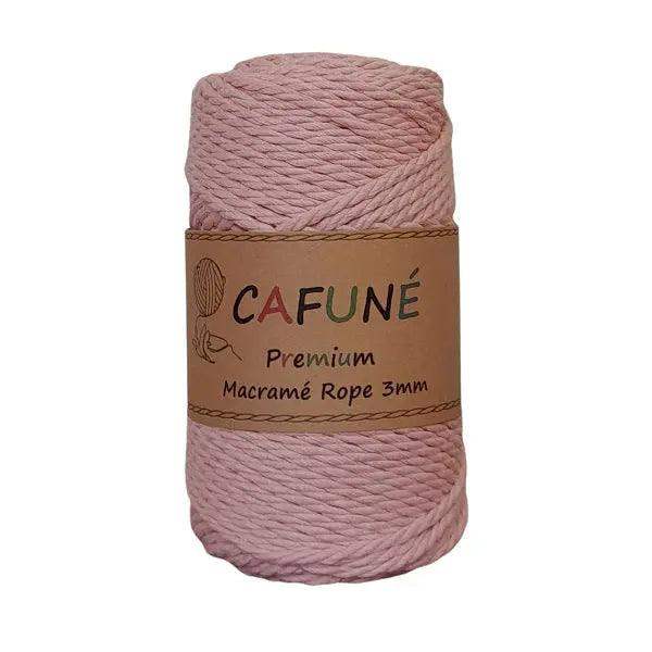 Premium Macrame Touw 3mm- Zalm Roze - Hobbygaren