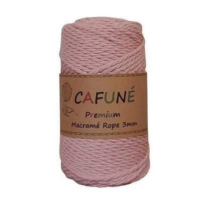 Premium Macrame Touw 3mm- Zalm Roze - Hobbygaren