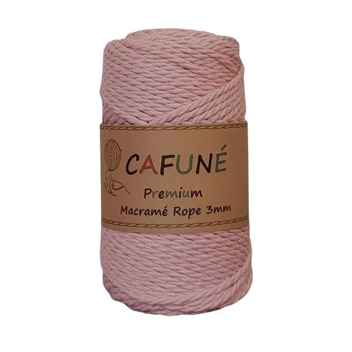 cafune premium macrame touw 3mm zalm roze