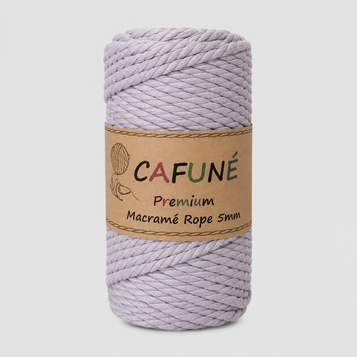 Cafuné Premium Macramé Touw 5mm - Lila