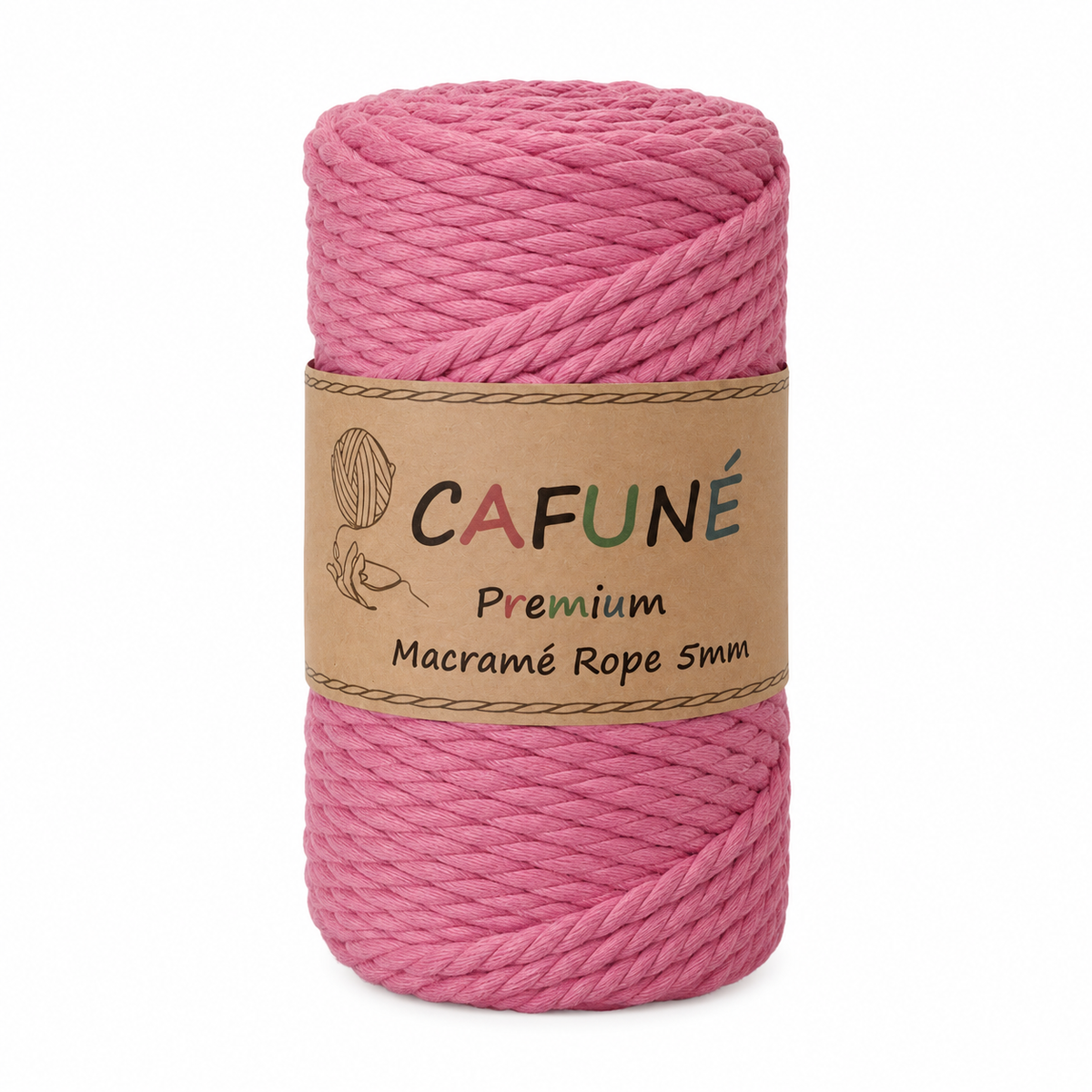 Cafuné Premium Macramé Touw 5mm - Oudroze
