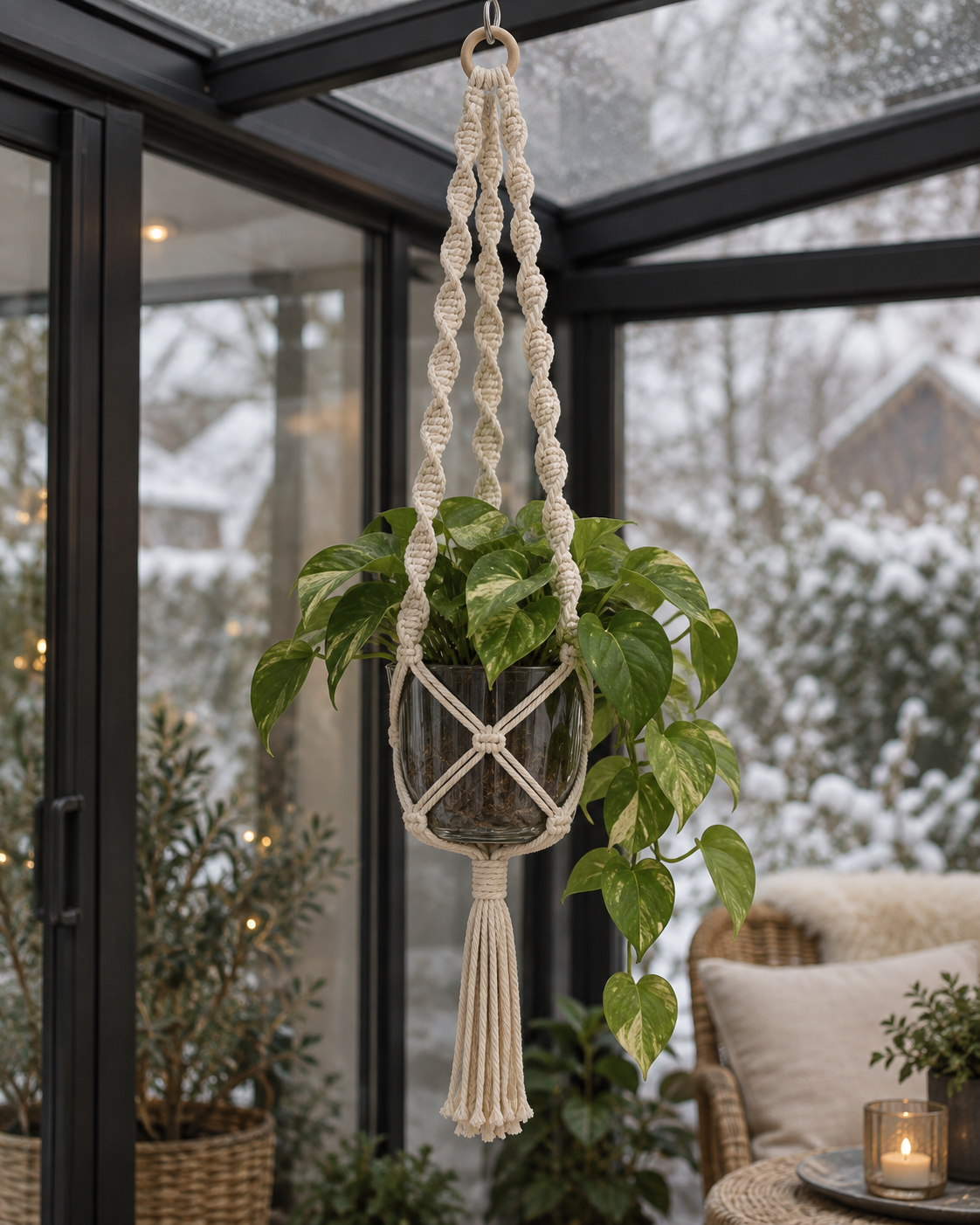 DIY Macramé Pakket Plantenhanger Retro - Ecru - Cafuné 5 mm