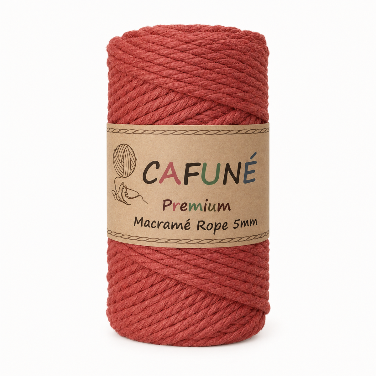 Cafuné Premium Macramé Touw 5mm - Terracotta