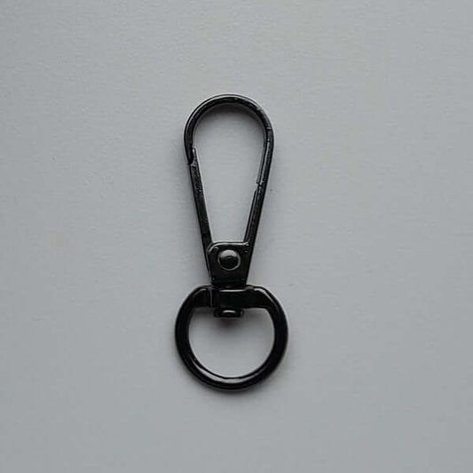 Musketonhaak Metal Black 45x20mm