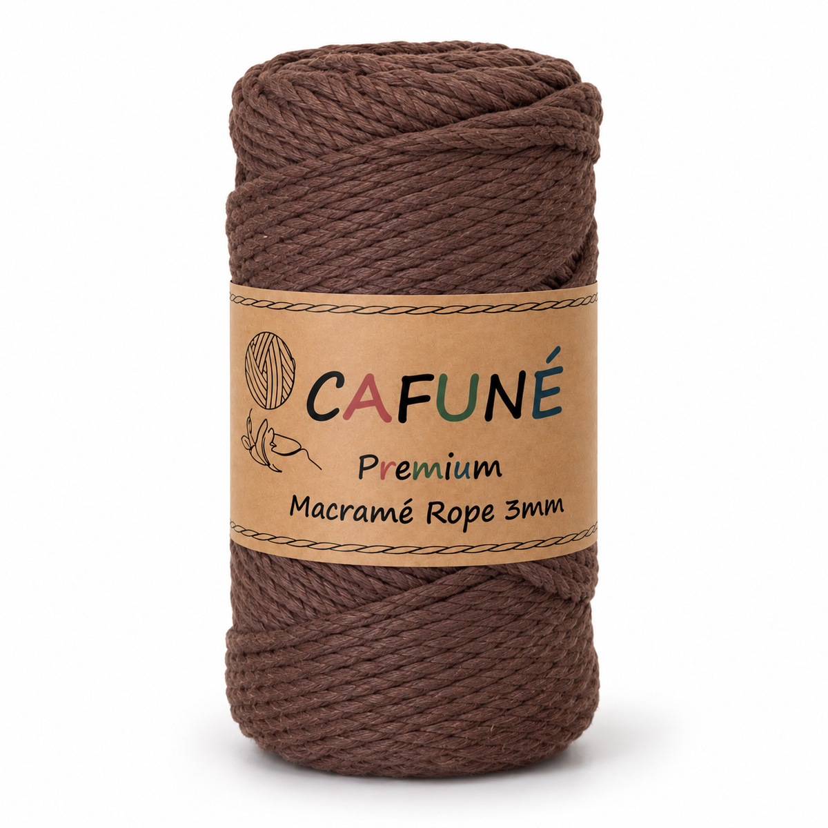 Makramee-Seil 3 mm – 3-fach gedreht 60 m | Cafuné