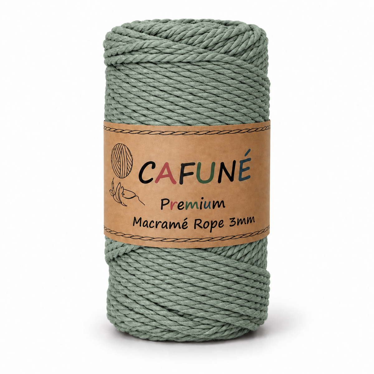 Makramee-Seil 3 mm – 3-fach gedreht 60 m | Cafuné