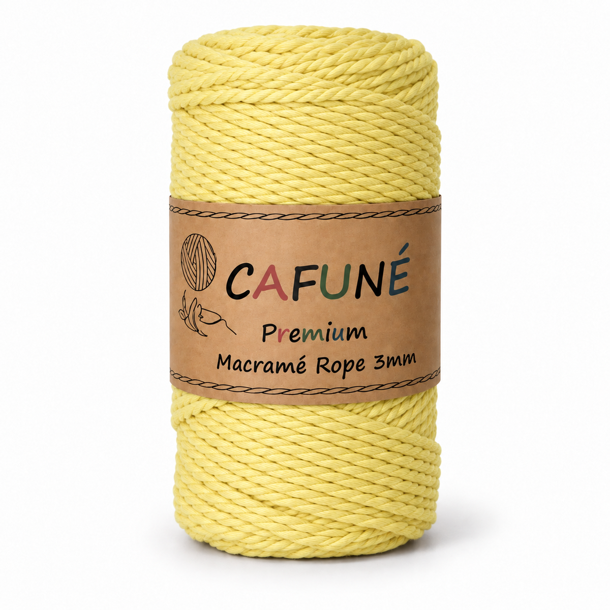 Makramee-Seil 3 mm – 3-fach gedreht 60 m | Cafuné