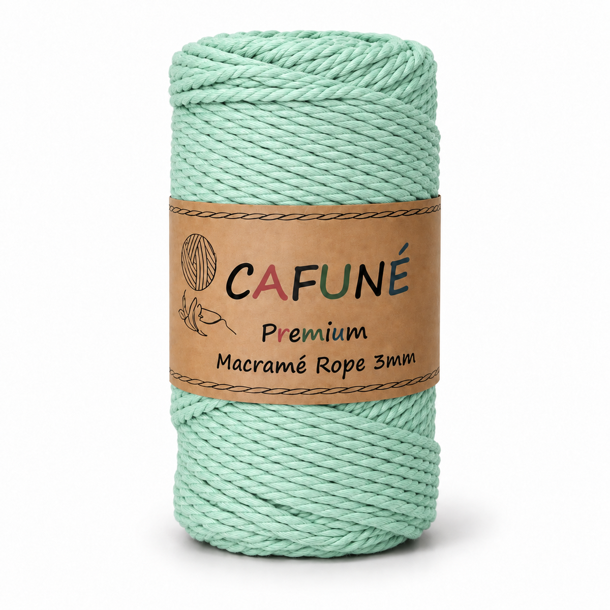 Makramee-Seil 3 mm – 3-fach gedreht 60 m | Cafuné