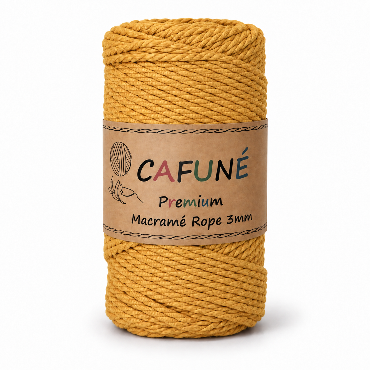 Makramee-Seil 3 mm – 3-fach gedreht 60 m | Cafuné