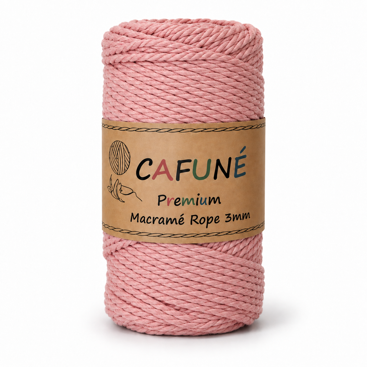 Makramee-Seil 3 mm – 3-fach gedreht 60 m | Cafuné