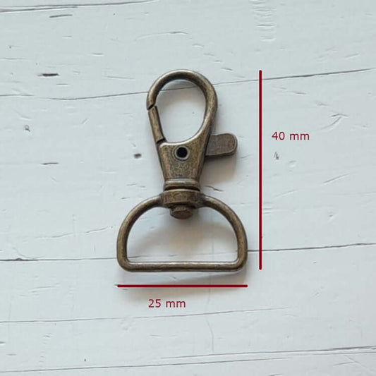 Musketonhaak Brons 40x25mm