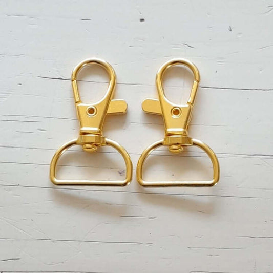 Musketonhaak Goud 40x25mm