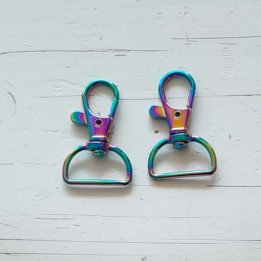 Musketonhaak Regenboog 40x25mm