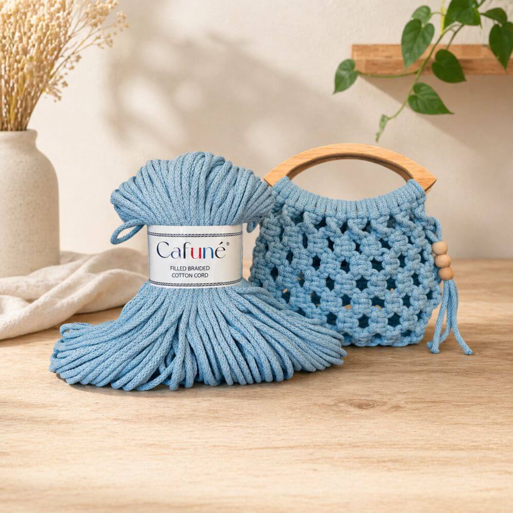DIY Macramé Tas Pakket – incl. Video & Houten Handvatten