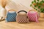 DIY Macramé Tas Pakket – incl. Video & Houten Handvatten