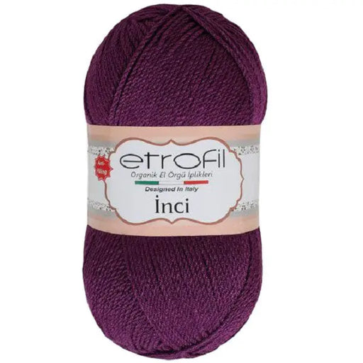 Etrofil inci acryl anti pilling garen damson paars van hobbygaren.nl