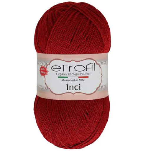 Etrofil inci acryl anti pilling garen donker rood van hobbygaren.nl