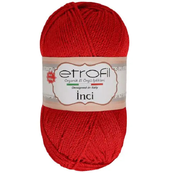 Etrofil inci acryl anti pilling garen rood van hobbygaren.nl