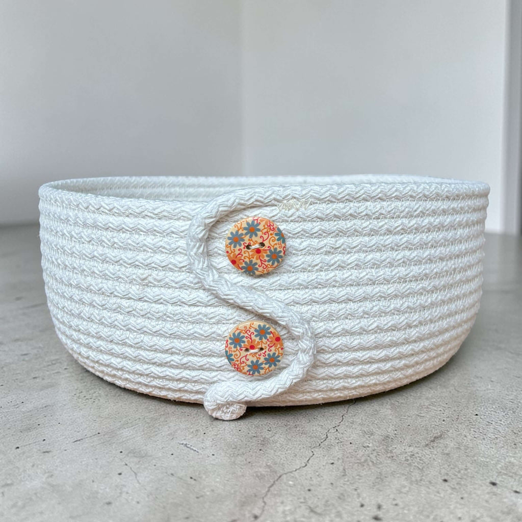 Opbergmand Ecru – Ø25 cm Scandinavische stijl