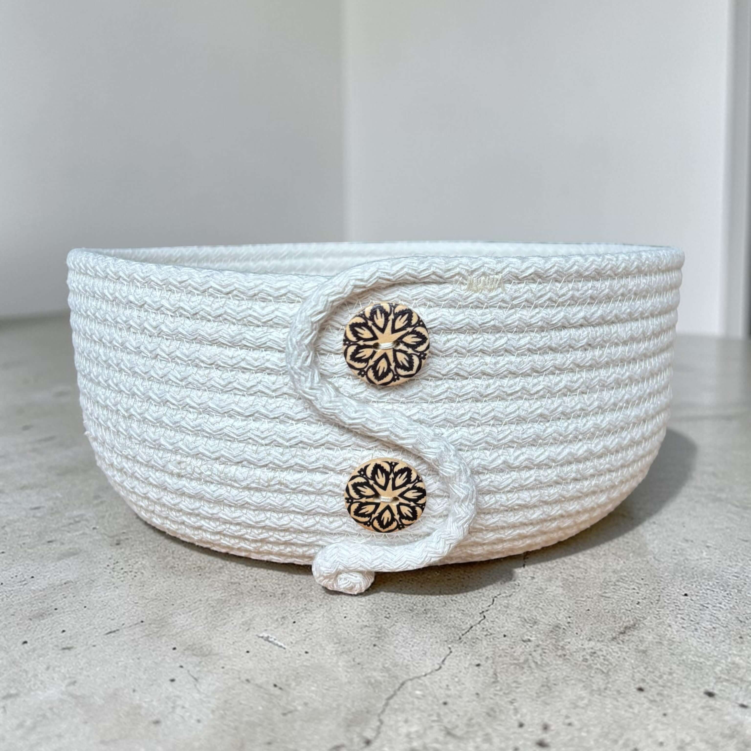 Opbergmand Ecru – Ø25 cm Scandinavische stijl