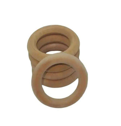 Houten Ringen voor DIY en Decor -Naturel-4cm - Hobbygaren