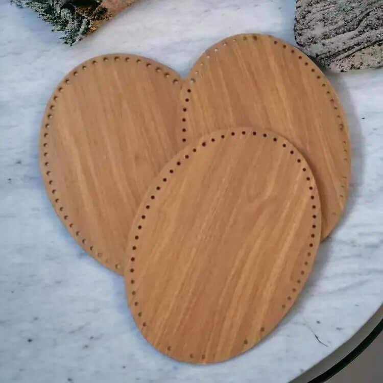 Houten Bodem-Ovaal naturel of donkerbruin. Verkrijgbaar in verschillende maten