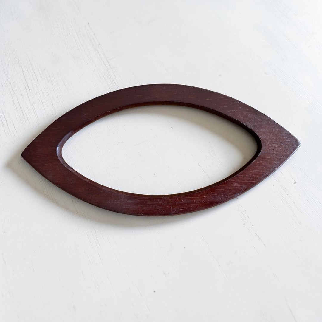 Houten Tashandvatten Ovaal – 20 × 9 cm