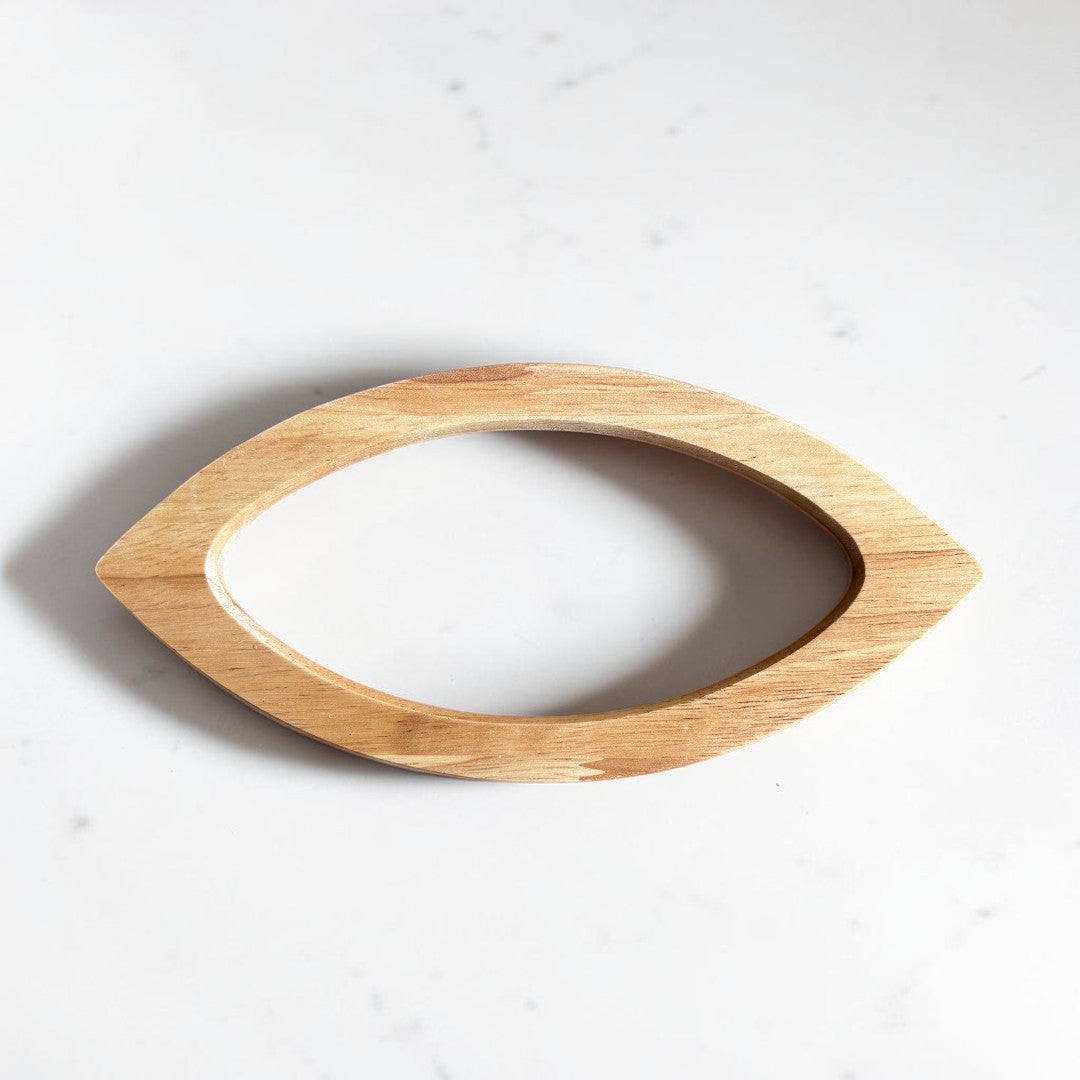 Houten Tashandvatten Ovaal – 20 × 9 cm