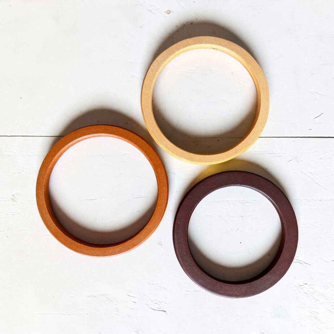 Ronde Houten Tashengsels – Ø 13 cm (Set van 2)