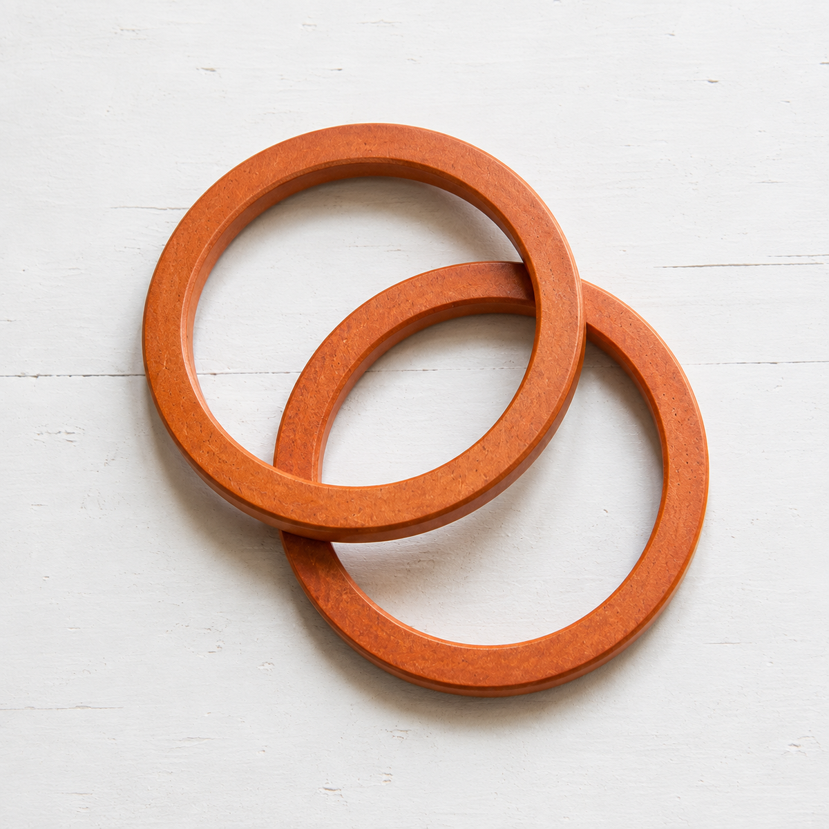 Ronde Houten Tashengsels – Ø 13 cm (Set van 2)