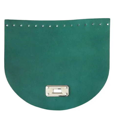  Leren Tasflap met Sluiting - 22x19cm-groen. Deze flap met draai sluiting is de Finishing touch voor je tas.