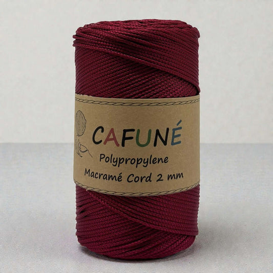 Cafuné Polypropylene Macrame Cord 2mm - Bordeaux
