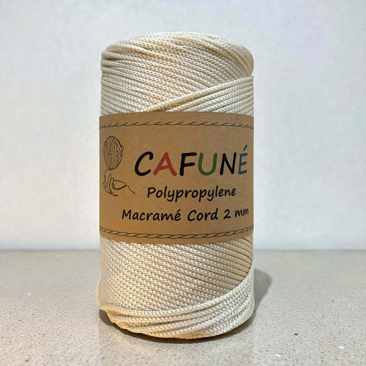 Cafuné Polypropylene Macrame Cord 2mm - Cream