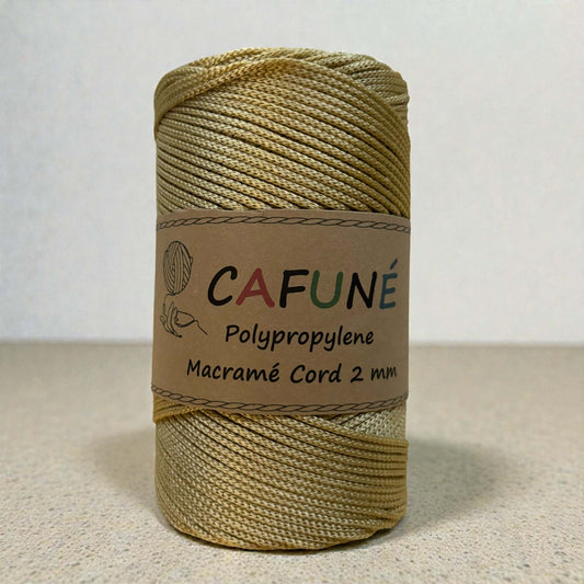 Cafuné Polypropylene Macrame Cord 2mm - Gold