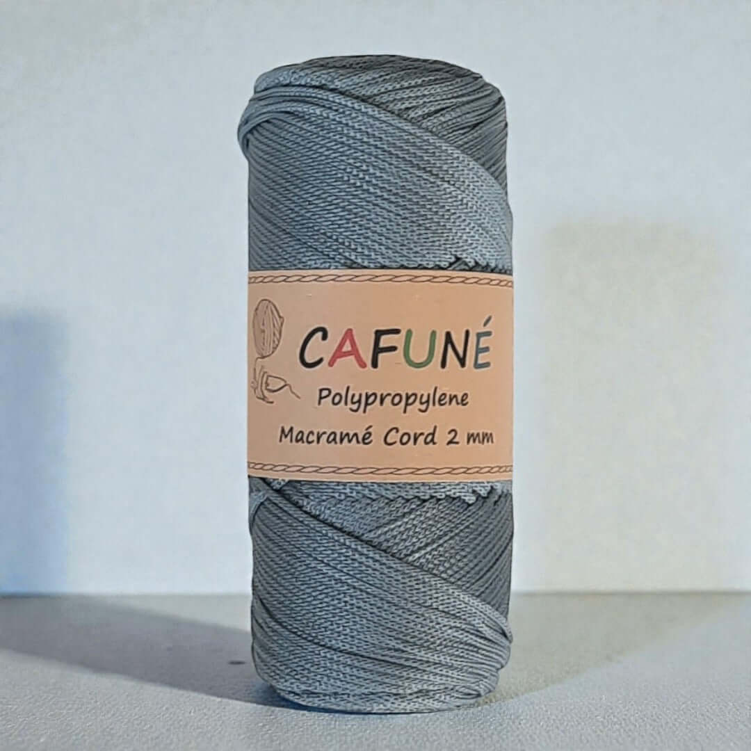 Cafuné Polypropylene Macrame Cord 2mm - Gray