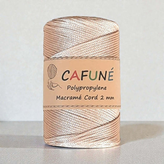 Cafuné Polypropylene Macrame Cord 2mm -Latte