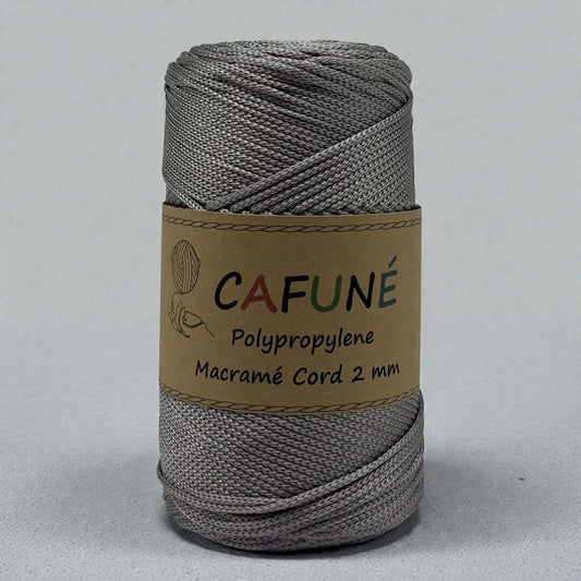 Cafuné Polypropylene Macrame Cord 2mm -Silver