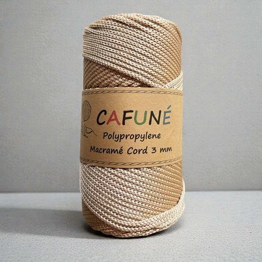 Polypropylene Macrame Cord 3mm-Light Camel