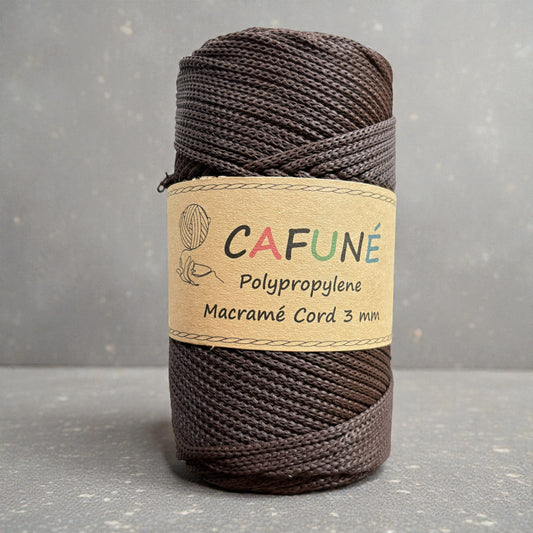Polypropylene Macrame Cord 3mm-Espresso