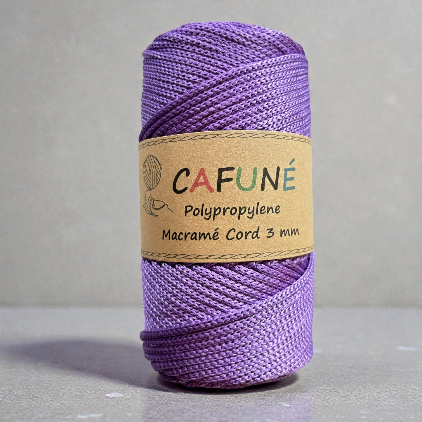 Polypropylene Macrame Cord 3mm-Lavender