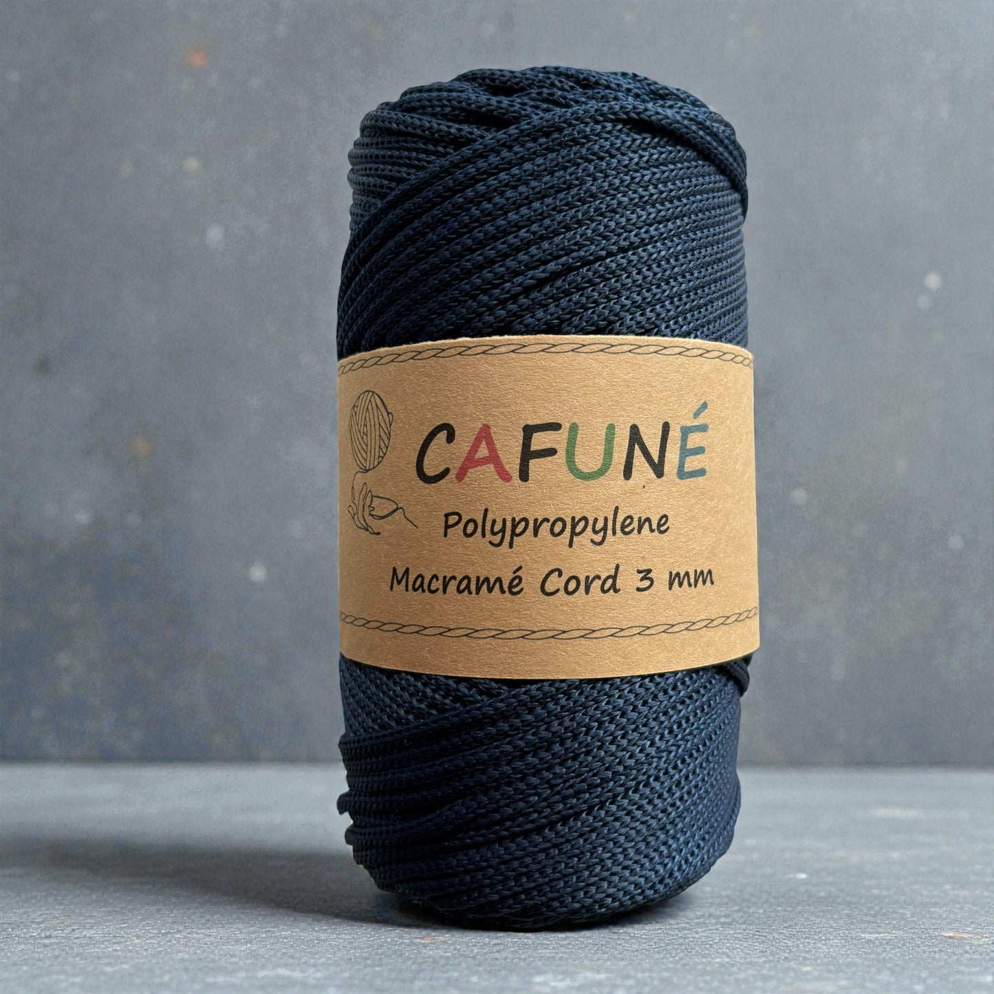 Polypropylene Macrame Cord 3mm-Navy