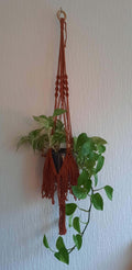 Macrame Pakket Plantenhanger "Fringe" Terracotta - Hobbygaren