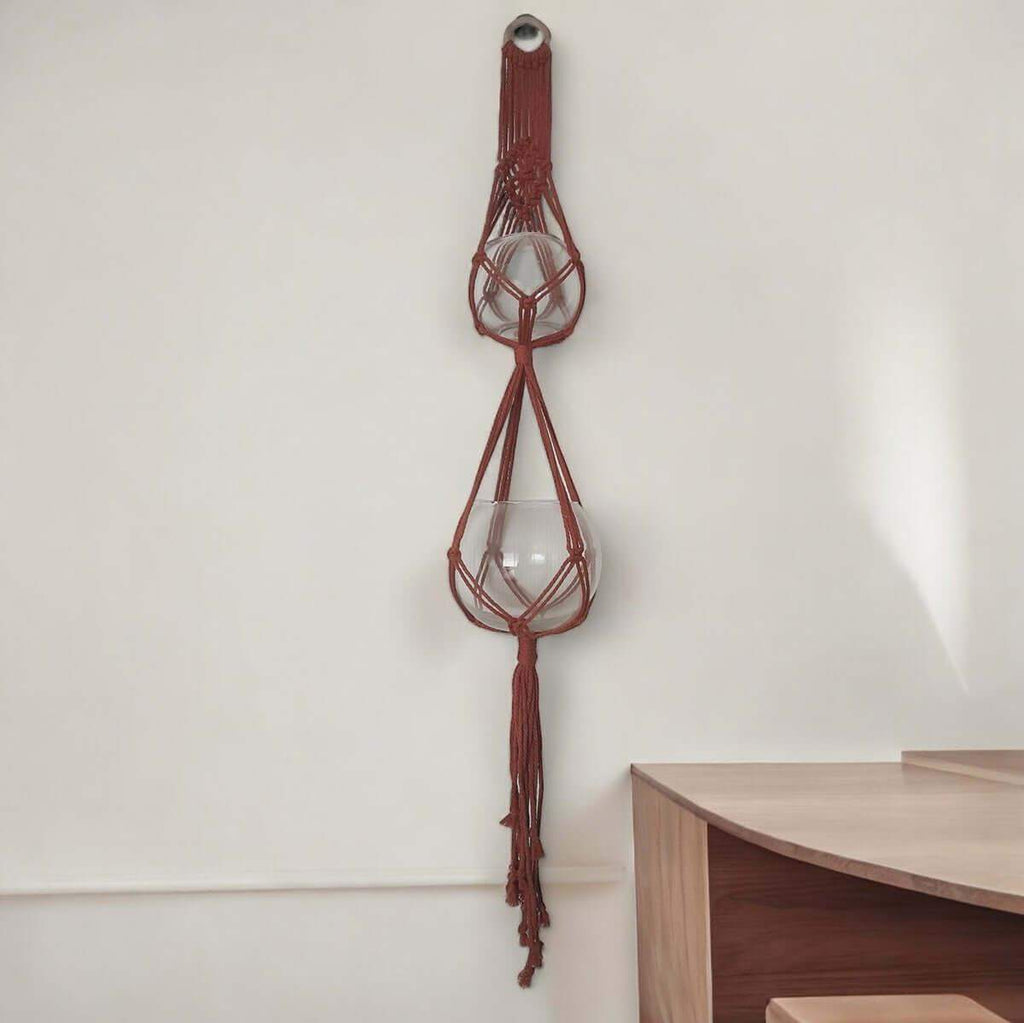 Macrame Pakket Plantenhanger - 2 potten - Terracotta - Hobbygaren