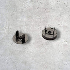 Magneetsluiting voor Tassen Rond 18mm Metal Black - Hobbygaren