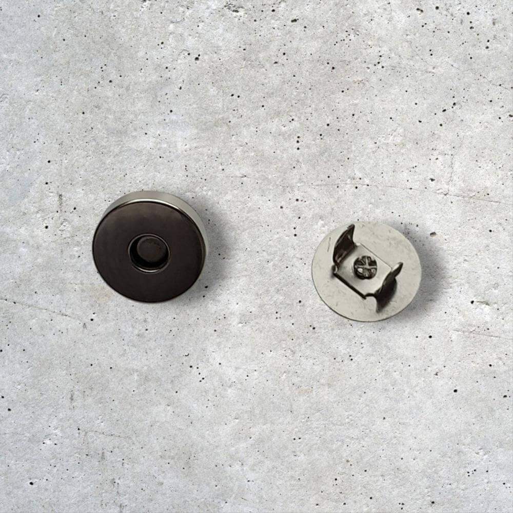 Magneetsluiting voor Tassen Rond 18mm Zilver - Hobbygaren