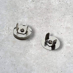 Magneetsluiting voor Tassen Rond 18mm Zilver - Hobbygaren