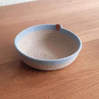 Mandjes – Beige Lichtblauw Set van 2 - Hobbygaren