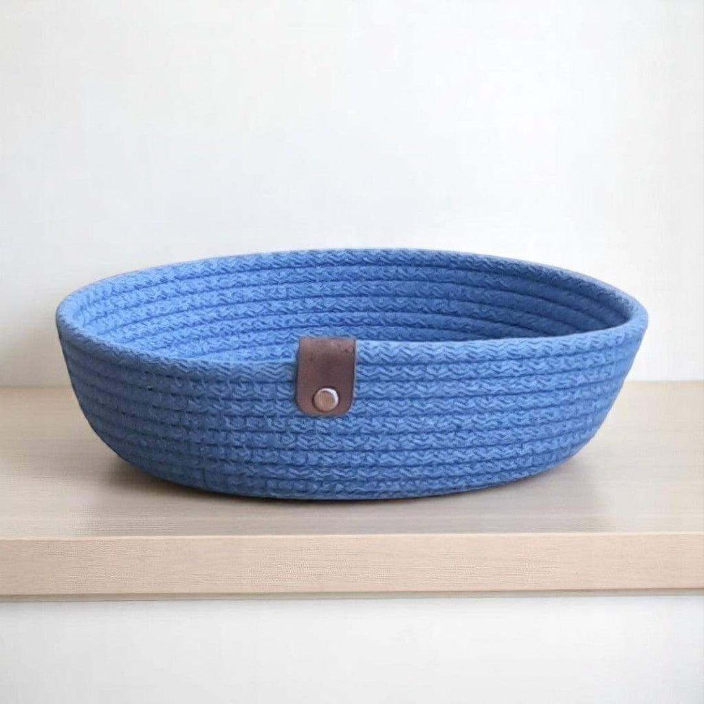 Mandjes – Antiek Blauw Set van 2 - Hobbygaren