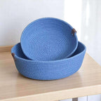 Mandjes – Antiek Blauw Set van 2 - Hobbygaren