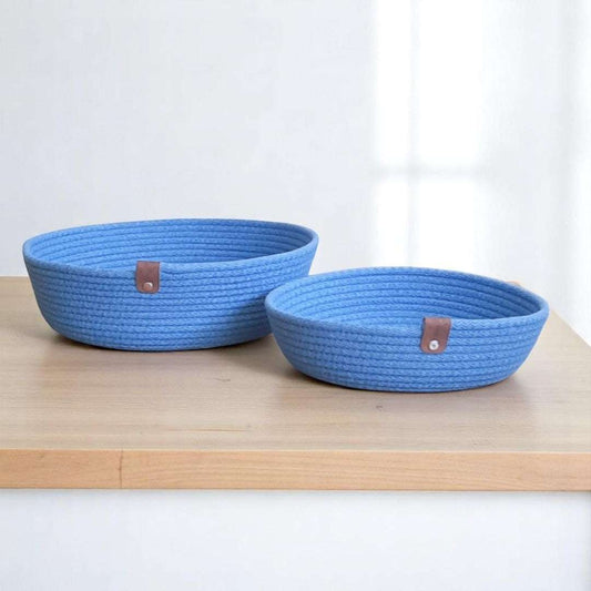 Mandjes – Antiek Blauw Set van 2 - Hobbygaren